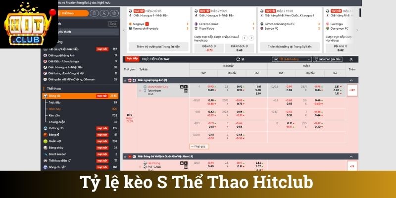 Ty le keo S The Thao Hitclub Tỷ lệ kèo S Thể Thao Hitclub